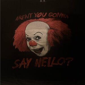 Black T-Shirt with Clown Graphic